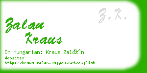 zalan kraus business card